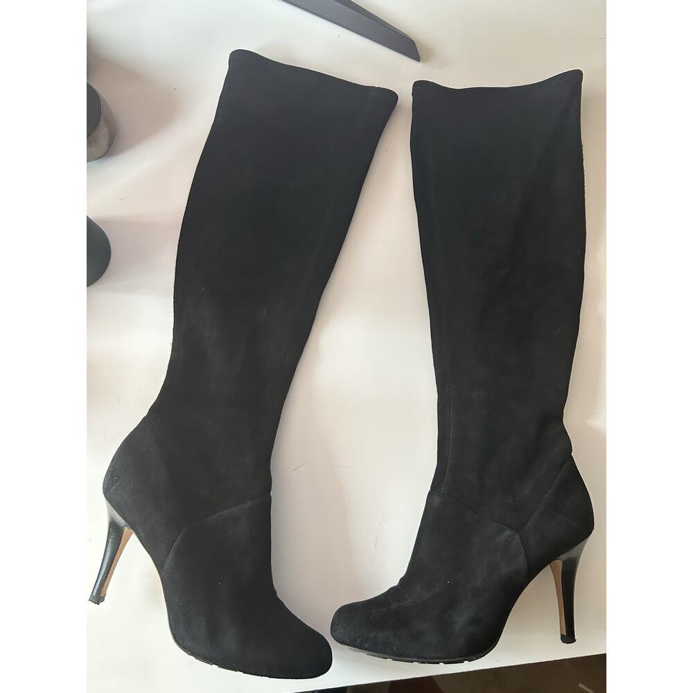 COLE HAAN Air Aliya Black Suede Knee High Platform Heel Boots Size 9 M Ret$395 - Picture 12 of 12